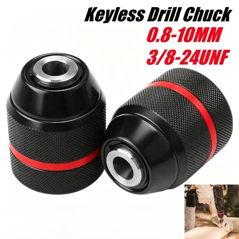 10mm Keyless Electric Drill Chuck Hard Metal 38-24UNF Self Locking For Professional Tool Upgrade DIY Workshop
10mm Keyless Electric Drill Chuck Hard Metal 38-24UNF Self Locking For Professional Tool Upgrade DIY Workshop