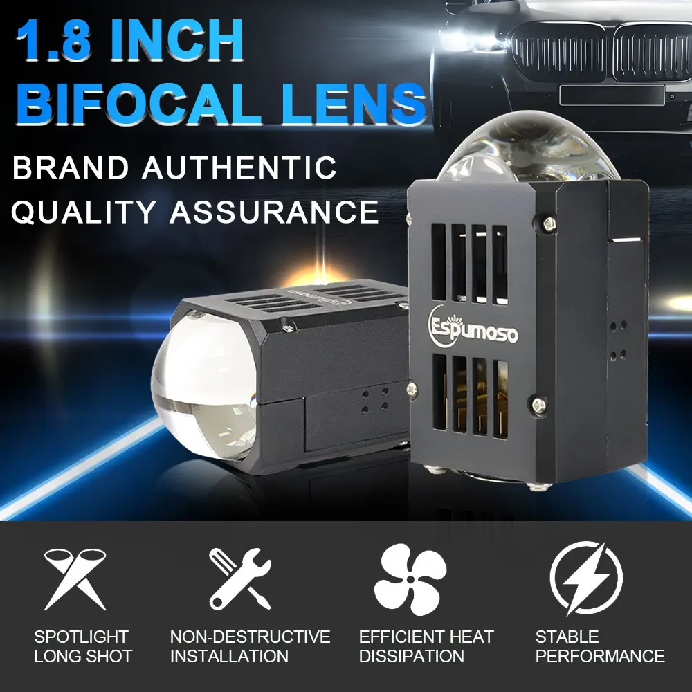 1.8 Inch 2Pcs Bi LED Projector Lenses Headlights 50000LM LED Car Light For Hella Headlight Mini Car Bulb 5570 CSP Retrofit 40W
1.8 Inch 2Pcs Bi LED Projector Lenses Headlights 50000LM LED Car Light For Hella Headlight Mini Car Bulb 5570 CSP Retrofit 40W