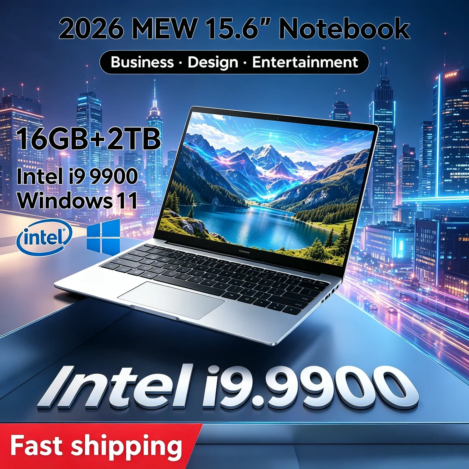 Ultra Slim Windows 11 Laptop Computer 15.6 Inch 32GB RAM 512GB 1TB SSD Intel i9 9900 Notebook Gamer 1920x1080 Office PC Max Fast
Ultra Slim Windows 11 Laptop Computer 15.6 Inch 32GB RAM 512GB 1TB SSD Intel i9 9900 Notebook Gamer 1920x1080 Office PC Max Fast