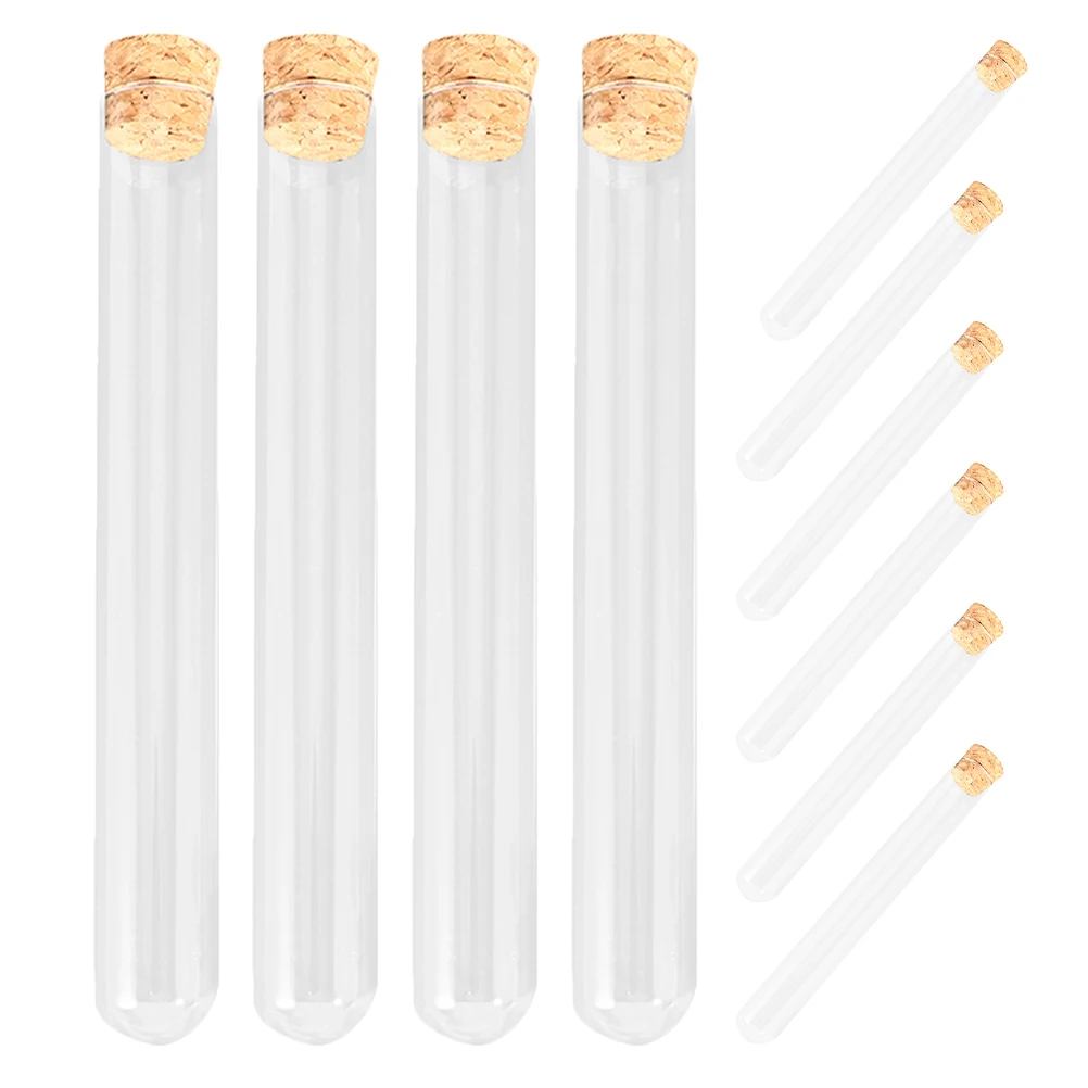 10 Pcs Container Round Bottom Glass Test Tube Wooden Bottles with Cork Stoppers
10 Pcs Container Round Bottom Glass Test Tube Wooden Bottles with Cork Stoppers