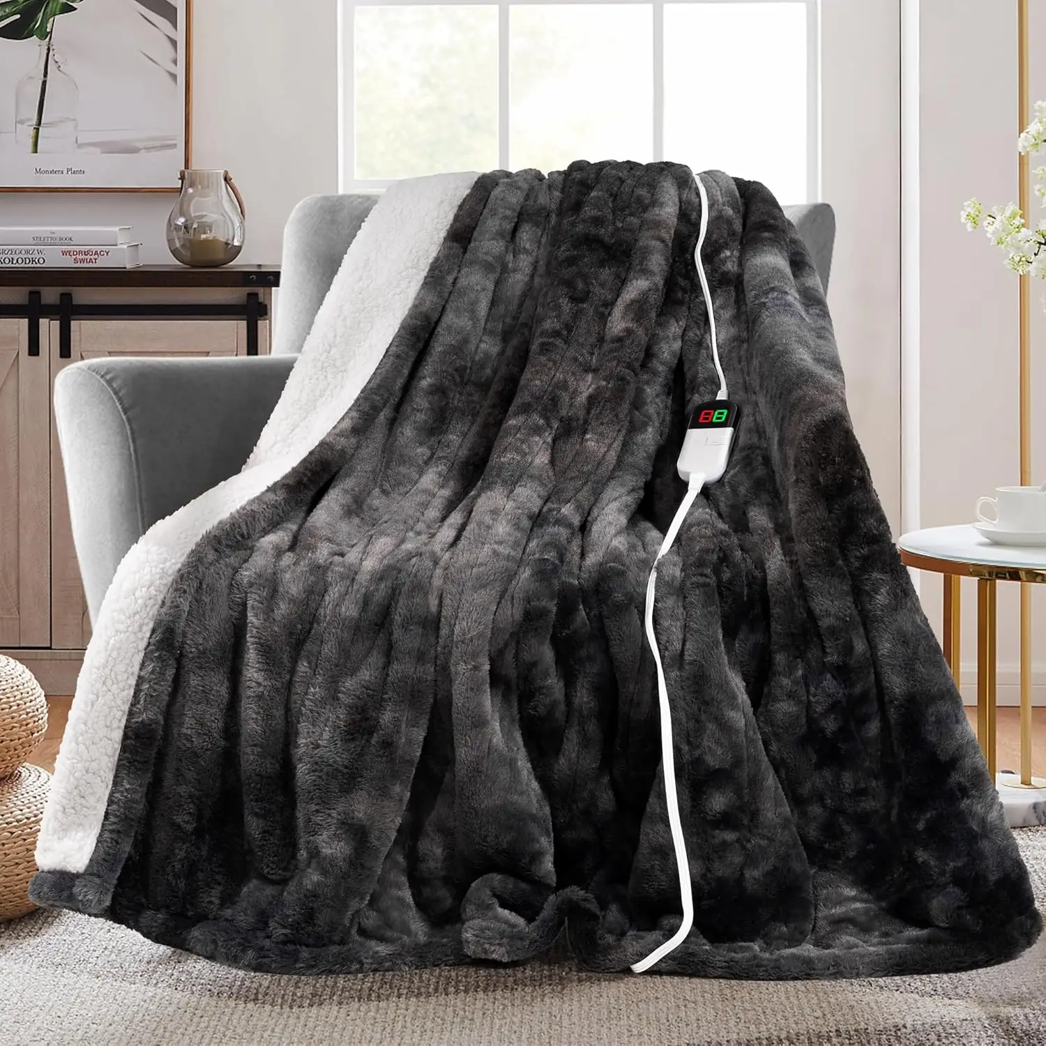 Electric Heated Throw Blanket with 8 Heating Levels, Auto-Off, Fast Warmth, Washable, Grey
Electric Heated Throw Blanket with 8 Heating Levels, Auto-Off, Fast Warmth, Washable, Grey