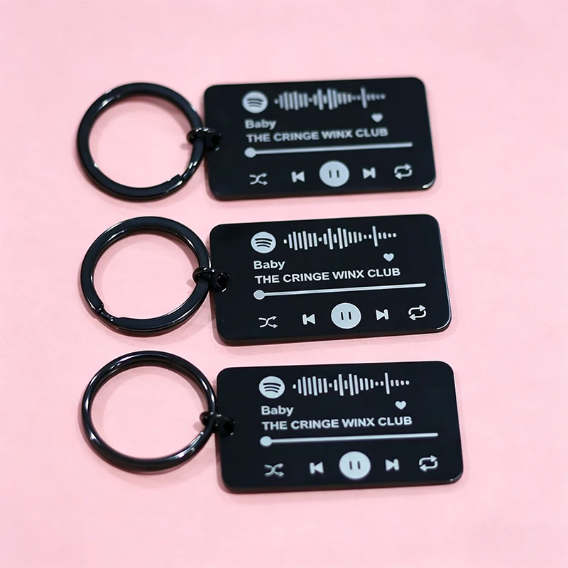Fashion Spotify Code Image Personalized Custom Keychain Engrave Song Music Name Stainless Steel Car Keyring for Couples Gift
Fashion Spotify Code Image Personalized Custom Keychain Engrave Song Music Name Stainless Steel Car Keyring for Couples Gift