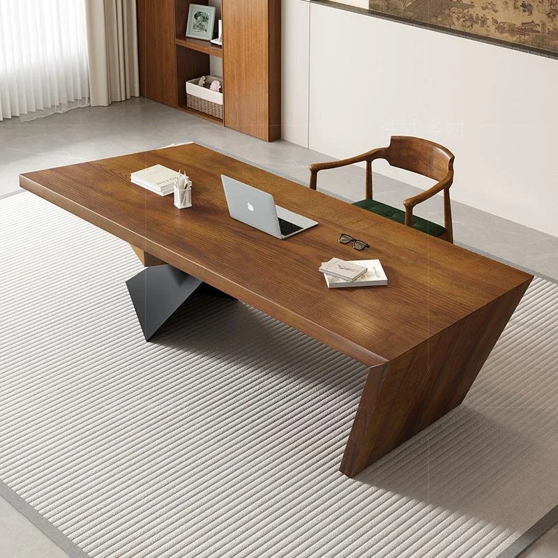 High-grade North American ash wood desk solid wood desktop simple modern wrought iron
High-grade North American ash wood desk solid wood desktop simple modern wrought iron