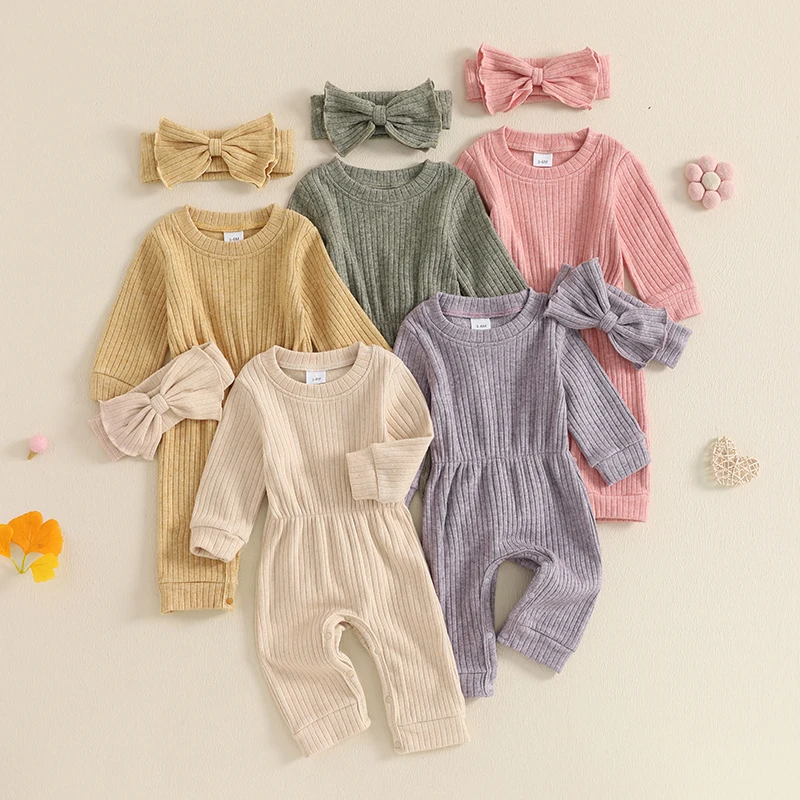 2024-09-05 Lioraitiin Newborn Girl Fall Outfit Solid Ribbed Long Sleeve Full Length Romper Bow Headband 2 Pcs Set
2024-09-05 Lioraitiin Newborn Girl Fall Outfit Solid Ribbed Long Sleeve Full Length Romper Bow Headband 2 Pcs Set