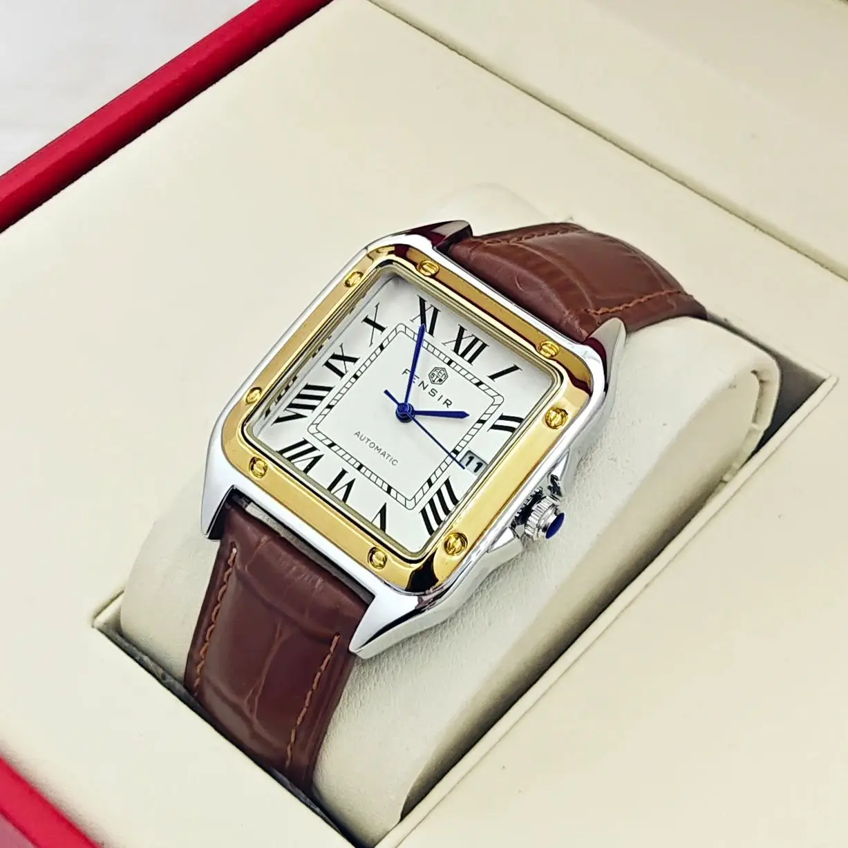 Square Women's Quartz Watch with Leather Strap, Waterproof Roman Numeral Dial, Business Casual Light Luxury Women's Watch, Square Dial with a Stylish Look, Versatile Light Luxury Women's Watch, High-End Watch for Workplace and Dates
Square Women's Quartz Watch with Leather Strap, Waterproof Roman Numeral Dial, Business Casual Light Luxury Women's Watch, Square Dial with a Stylish Look, Versatile Light Luxury Women's Watch, High-End Watch for Workplace and Dates