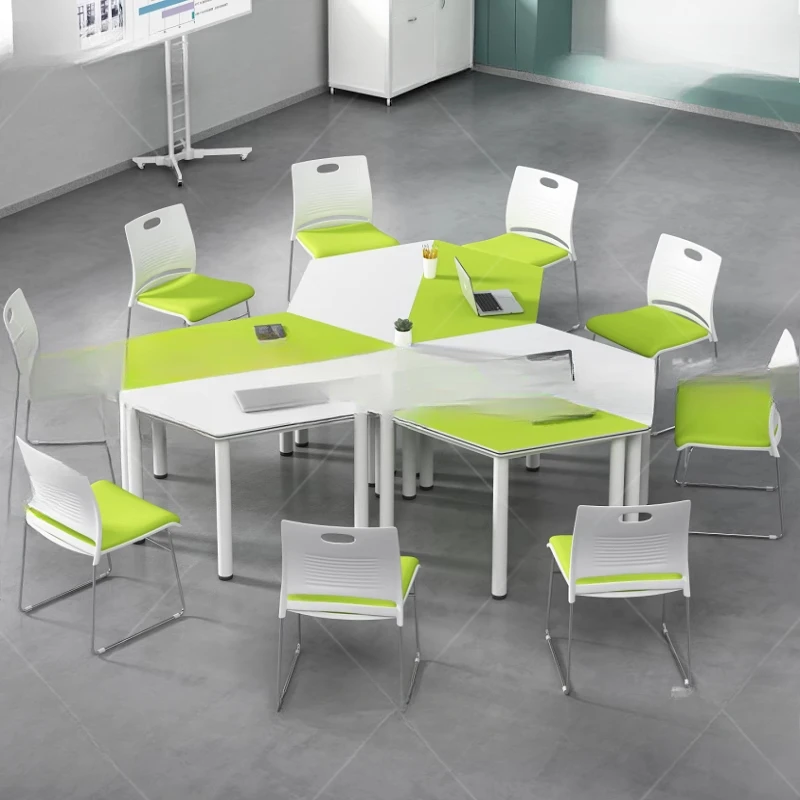 Combination library reading room steel and wood hexagonal movable tables and chairs hexagonal laboratory can be spliced
Combination library reading room steel and wood hexagonal movable tables and chairs hexagonal laboratory can be spliced