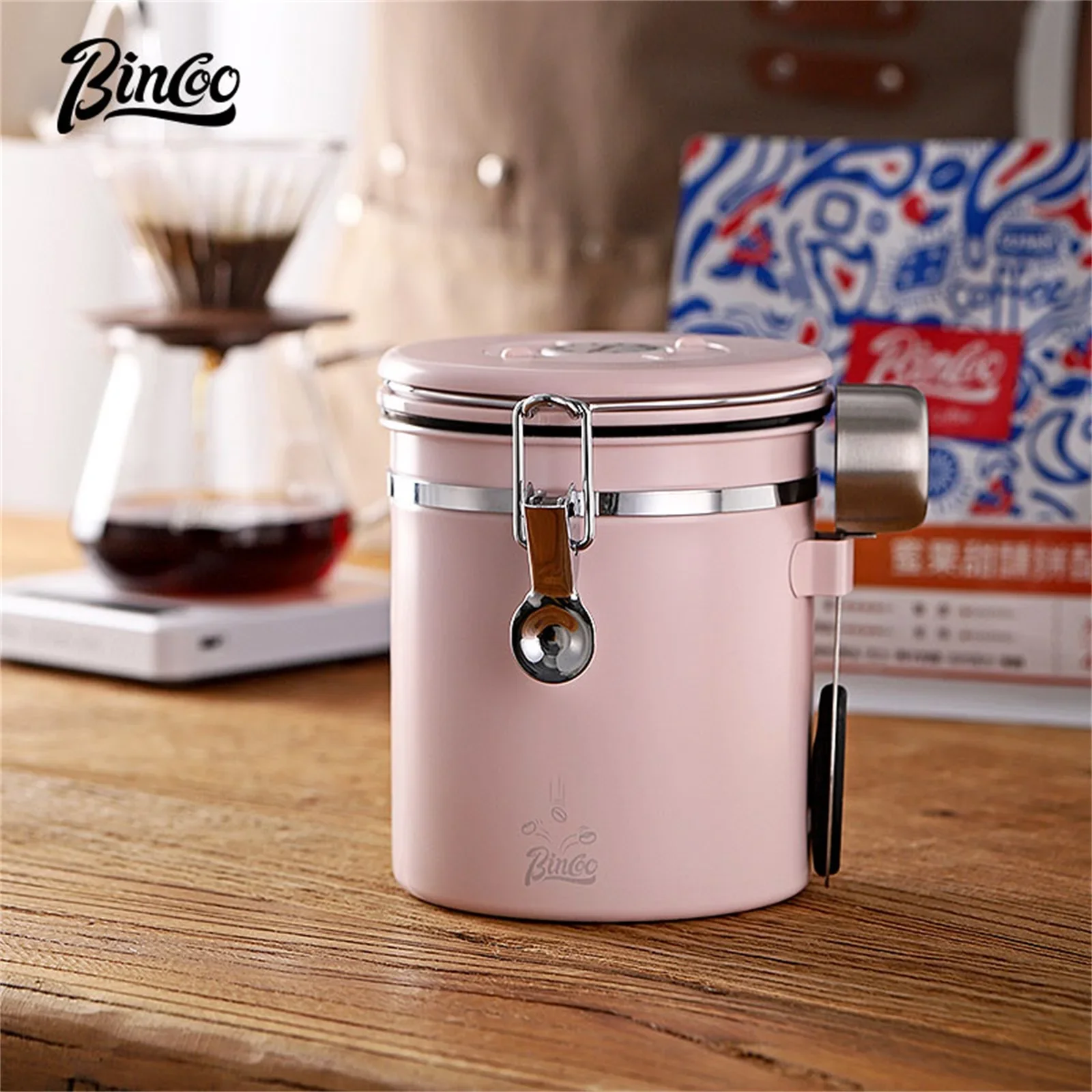 BINCOO Coffee Bean Seal Can With Unidirectional Exhaust Large Capacity Stainless Steel Coffee Bean Can Sealing Storage Container
BINCOO Coffee Bean Seal Can With Unidirectional Exhaust Large Capacity Stainless Steel Coffee Bean Can Sealing Storage Container