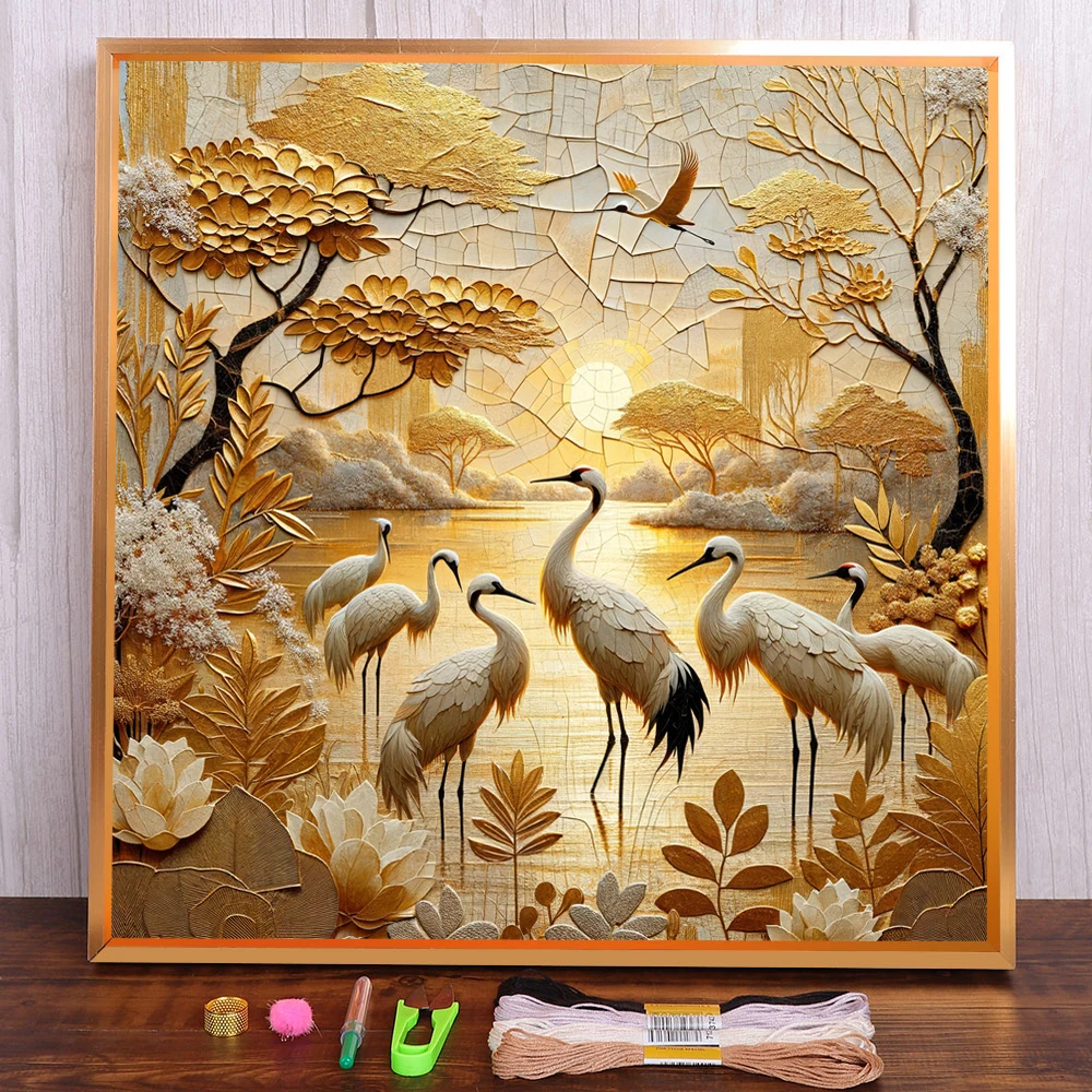 Scenery Crane Printed Canvas Cross Stitch DIY Embroidery Complete Kit Hobby Sewing Needlework Craft Package Stamped Different
Scenery Crane Printed Canvas Cross Stitch DIY Embroidery Complete Kit Hobby Sewing Needlework Craft Package Stamped Different