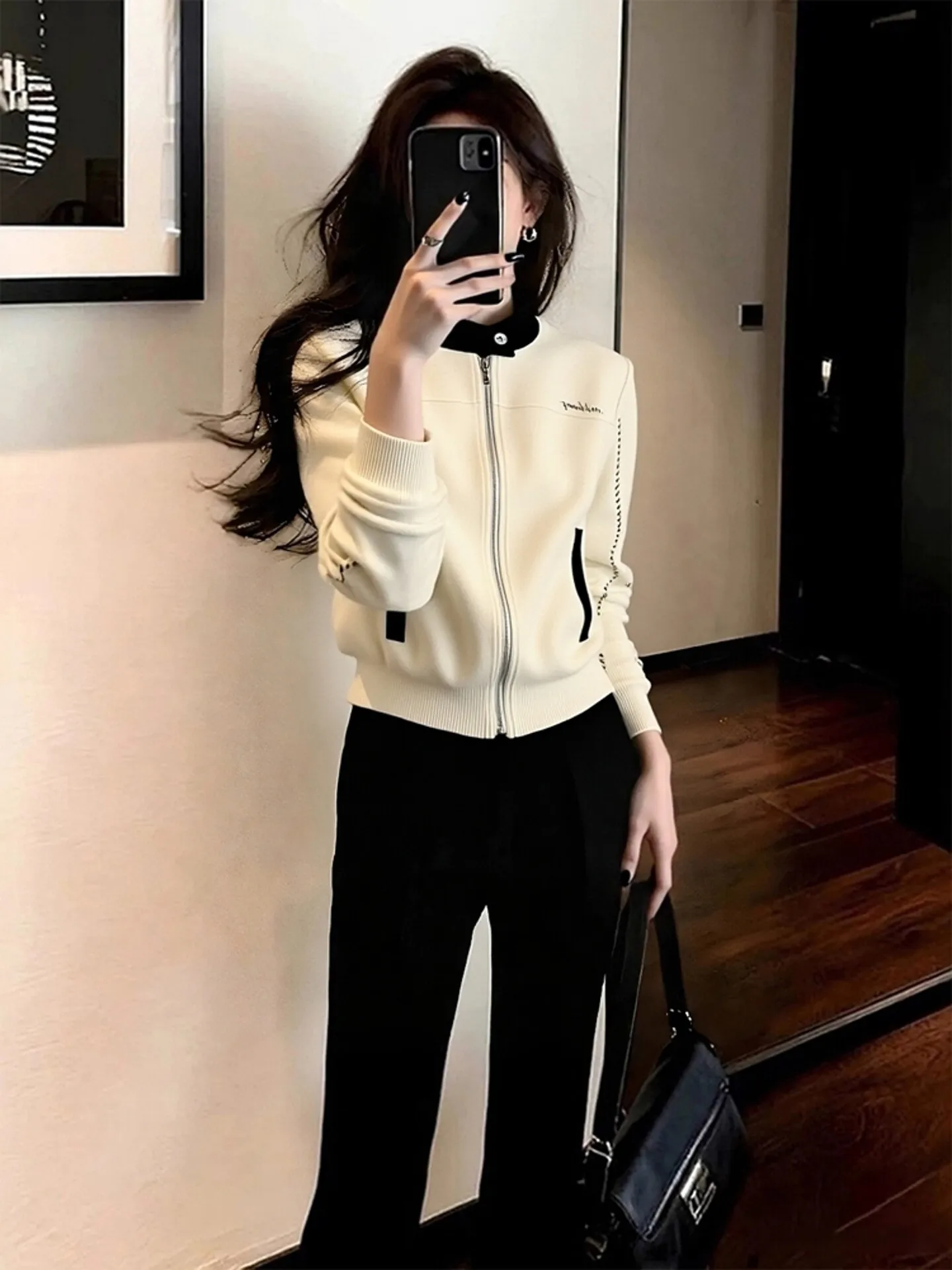 Spring Season Women's Zipper Jaet Commute Sle Loose Fit Korean Faion Pear Color Beautiful High-End Feel ort Coat
Spring Season Women's Zipper Jaet Commute Sle Loose Fit Korean Faion Pear Color Beautiful High-End Feel ort Coat