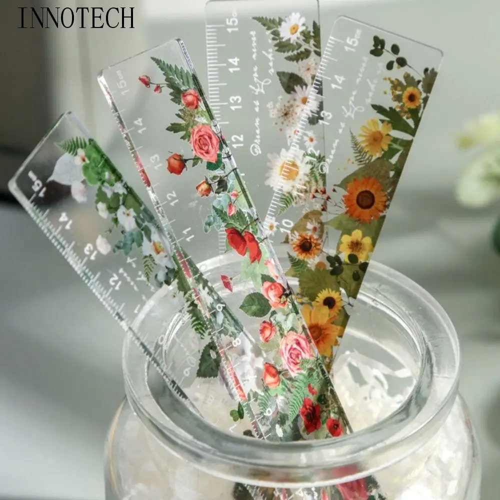 Многофункциональная прямая линейка Flower Series 15 см, двойная прозрачная математическая линейка для рисования, акриловая линейка для рисования с ромашками, офисная линейка
Многофункциональная прямая линейка Flower Series 15 см, двойная прозрачная математическая линейка для рисования, акриловая линейка для рисования с ромашками, офисная линейка