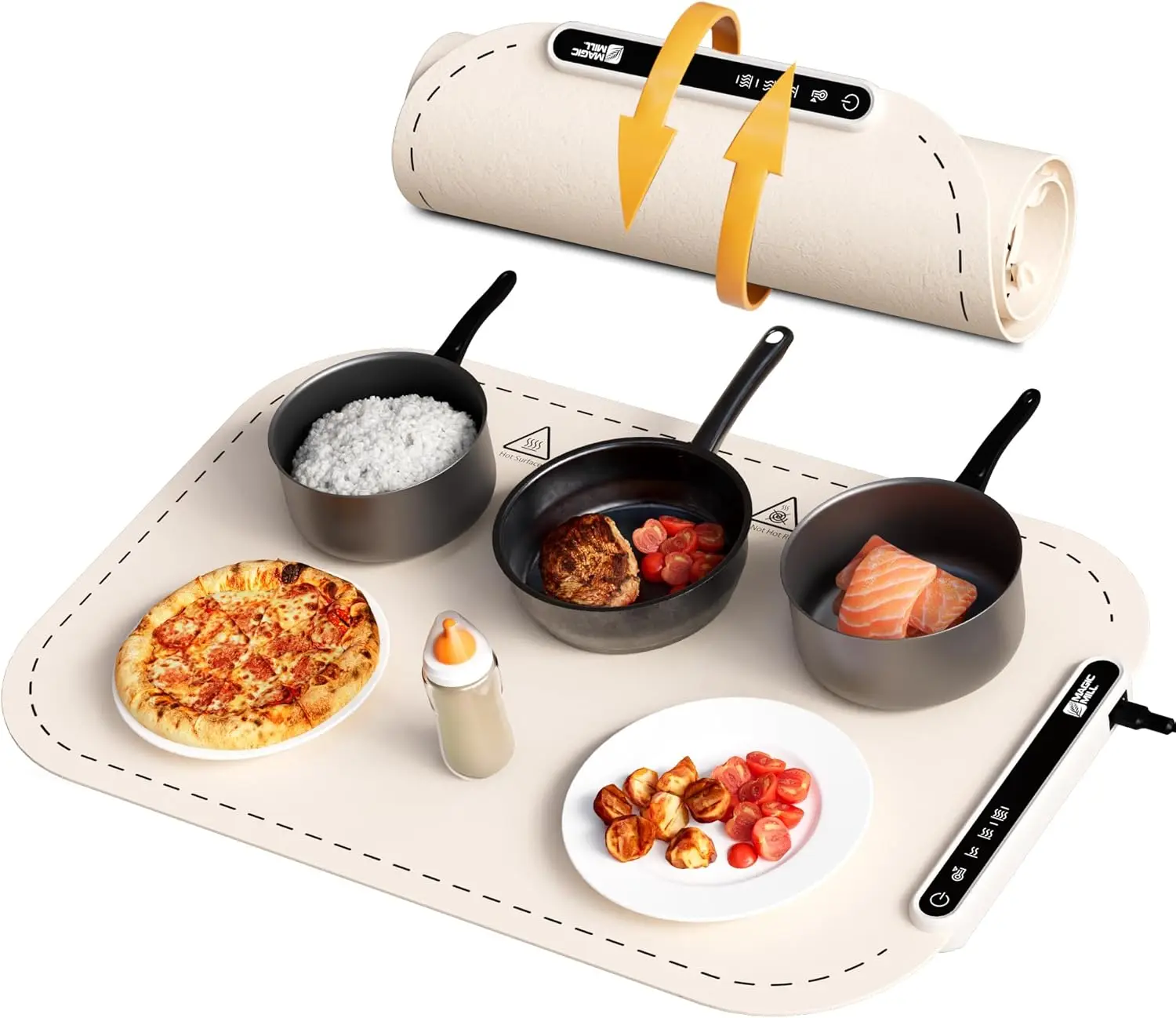 Electric Warming Tray with 3 Temperatures, Fast Heating Silicone Surface, Non-Slip Feet, Portable Buffet Heat Pad for Home
Electric Warming Tray with 3 Temperatures, Fast Heating Silicone Surface, Non-Slip Feet, Portable Buffet Heat Pad for Home