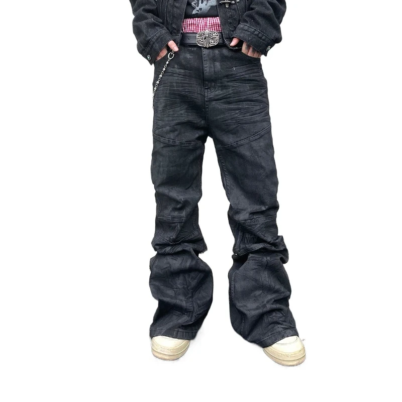 Denim Pant Men Stacked Jeans Vintage Pants Spliced Full Length Mid Waist Washed Straight Trousers Y2k High Street Casual Spring
Denim Pant Men Stacked Jeans Vintage Pants Spliced Full Length Mid Waist Washed Straight Trousers Y2k High Street Casual Spring