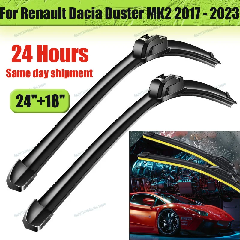 Car Wiper LHD Front Wiper Blades For Renault Dacia Duster MK2 2017 - 2023 2022 Windshield Windscreen Window Rain Brushes 24"+18"
Car Wiper LHD Front Wiper Blades For Renault Dacia Duster MK2 2017 - 2023 2022 Windshield Windscreen Window Rain Brushes 24"+18"