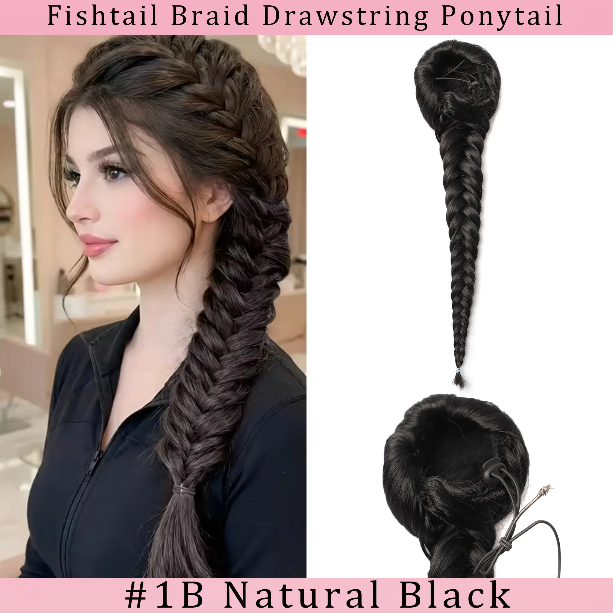 Long Hair Fishbone Braid Hair Clip Ponytail Synthetic Wig High-temperature Resistant Fiber Curly Waves Suitable for Daily Wear
Long Hair Fishbone Braid Hair Clip Ponytail Synthetic Wig High-temperature Resistant Fiber Curly Waves Suitable for Daily Wear