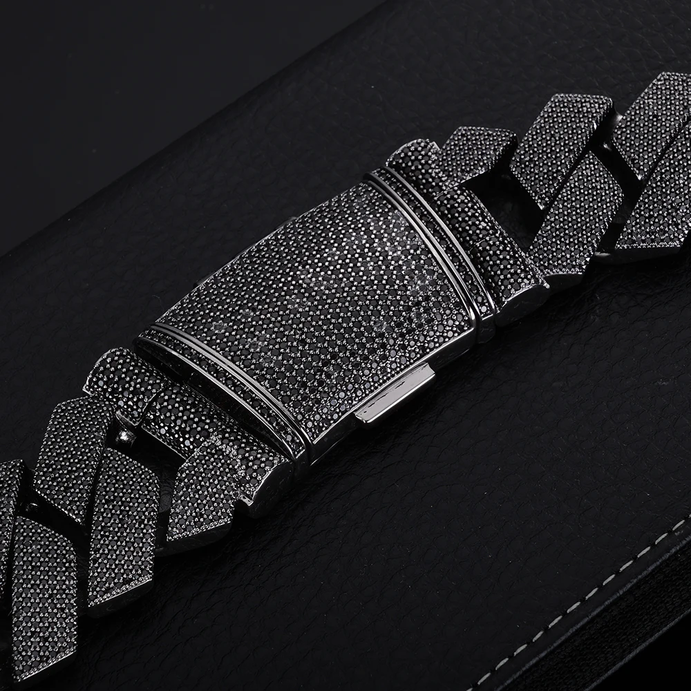 HIHOK Men Big Wide Black Iced Out Cuban Link Necklace Full Pave Black CZ Stone Heavy Black Plated Rapper Hip HopJewelry
HIHOK Men Big Wide Black Iced Out Cuban Link Necklace Full Pave Black CZ Stone Heavy Black Plated Rapper Hip HopJewelry