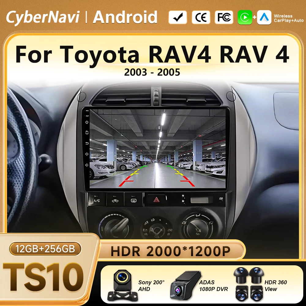 Android 16 For Toyota RAV4 RAV 4 2003 2004 2005 Car Radio head unit Multimedia Video Player Navigation GPS Touch Screen Auto BT
Android 16 For Toyota RAV4 RAV 4 2003 2004 2005 Car Radio head unit Multimedia Video Player Navigation GPS Touch Screen Auto BT