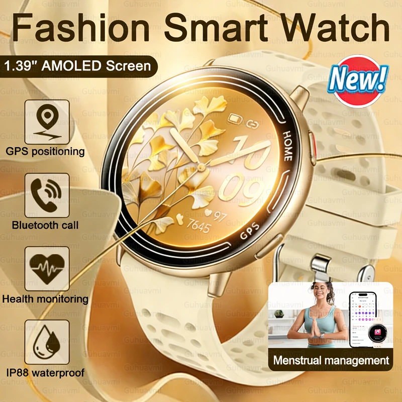 New Women's Fashion Health Smart Watch 1.39" AMOLED GPS Satellite Positioning Bluetooth Call Heart Rate Monitor For Android iOS
New Women's Fashion Health Smart Watch 1.39" AMOLED GPS Satellite Positioning Bluetooth Call Heart Rate Monitor For Android iOS