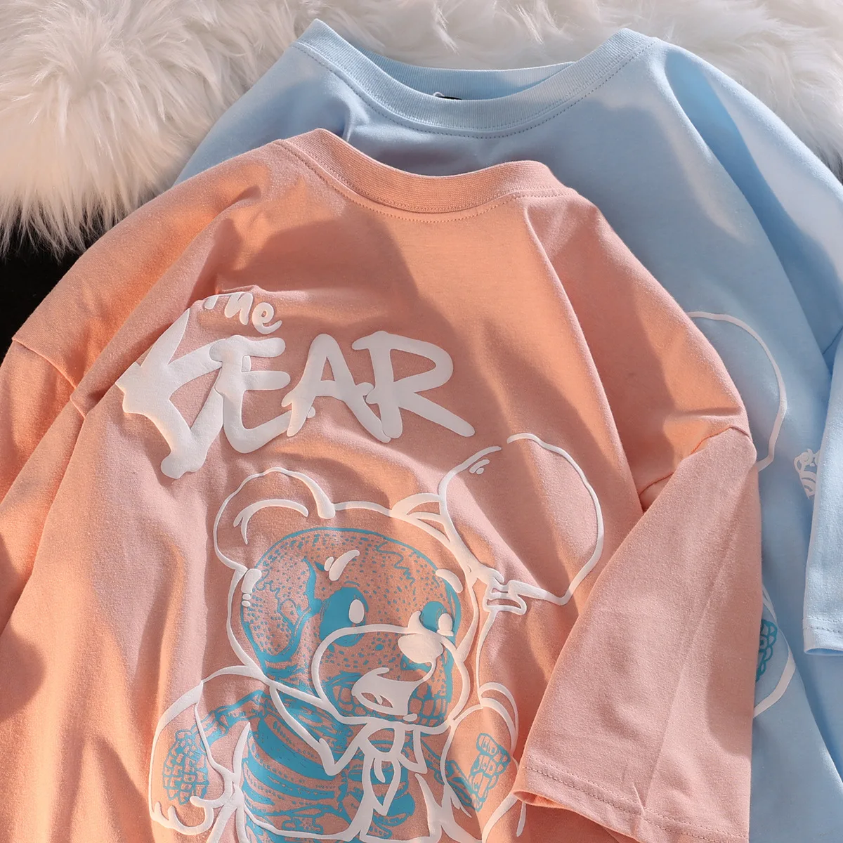 Summer Loose Cute Cartoon Printed Women's Tee Trend Lolita Hottie Young Cotton Lovers' Short Sleeve Bear Design Oversize T-Shirt
Summer Loose Cute Cartoon Printed Women's Tee Trend Lolita Hottie Young Cotton Lovers' Short Sleeve Bear Design Oversize T-Shirt