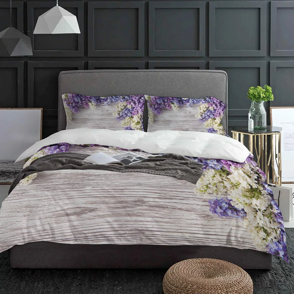 Purple Lilac Flower Wooden Board Bedding Set 3pcs Duvet Cover Pillowcase Kids Adult Quilt Cover Double Bed Set Home Textile
Purple Lilac Flower Wooden Board Bedding Set 3pcs Duvet Cover Pillowcase Kids Adult Quilt Cover Double Bed Set Home Textile