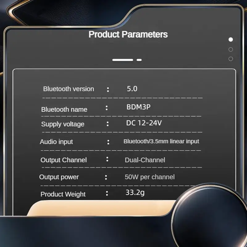 TPA3116 DSP Bluetooth 5.0 Stereo Power Amplifier 2X50W 3.5Mm Input Supports DSP Tuning DC12V-24V Durable-N34R
TPA3116 DSP Bluetooth 5.0 Stereo Power Amplifier 2X50W 3.5Mm Input Supports DSP Tuning DC12V-24V Durable-N34R