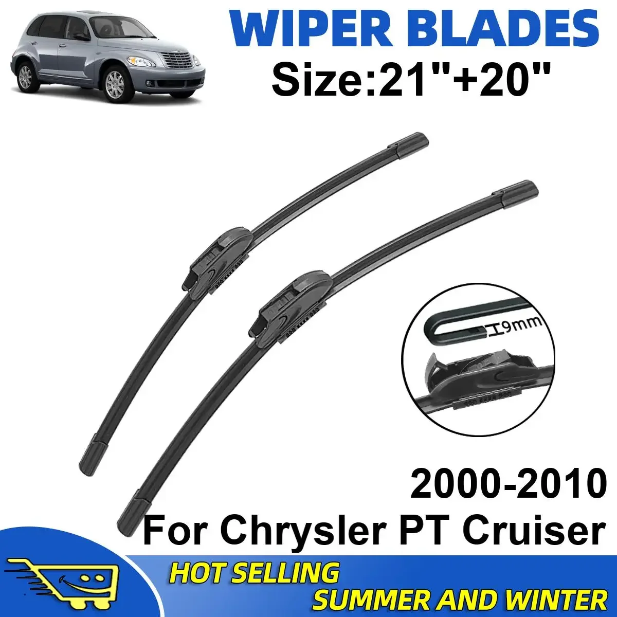 2PCS Wiper Blades Set Kit For Chrysler PT Cruiser 2000-2010 Front Windshield Brushes Windscreen Window Accessories
2PCS Wiper Blades Set Kit For Chrysler PT Cruiser 2000-2010 Front Windshield Brushes Windscreen Window Accessories