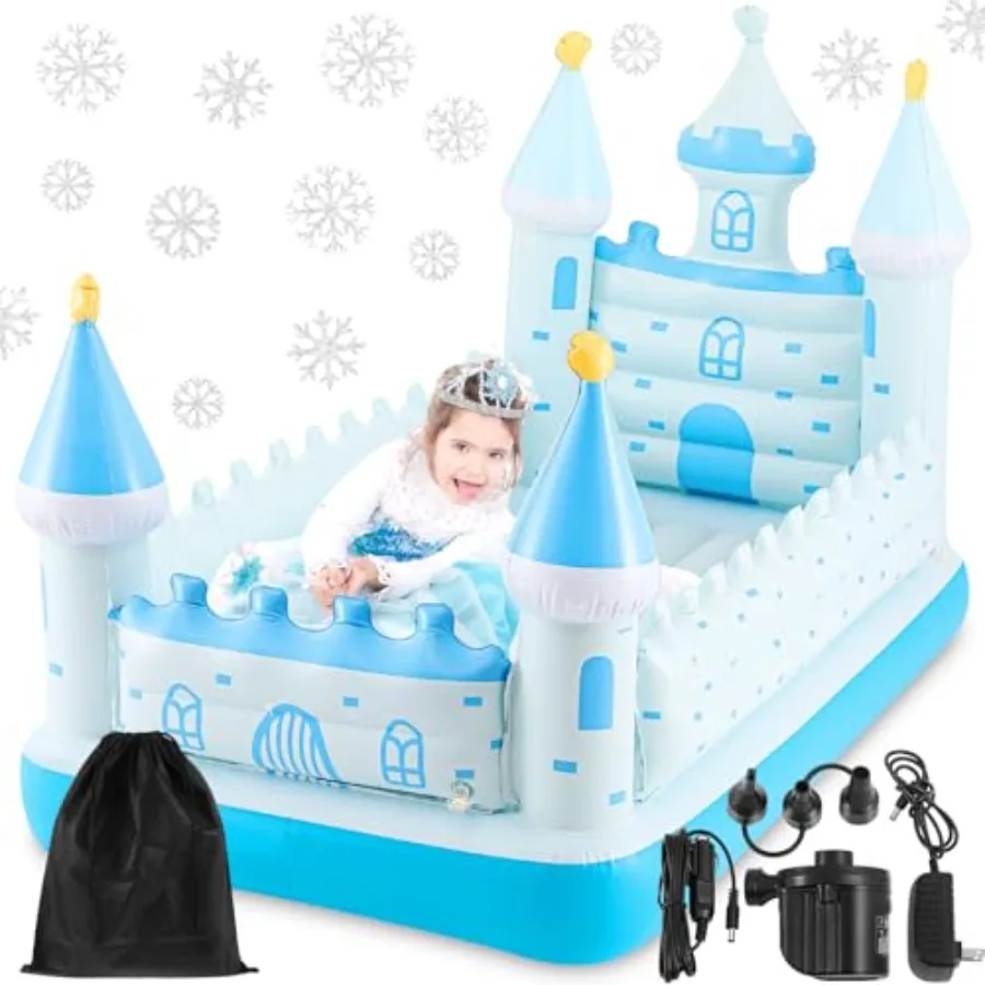 Inflatable Bed, Toddler Travel Bed with Safety Bumper and Air Mattress Portable Air Mattress with Pump for Vacation Hotel Home
Inflatable Bed, Toddler Travel Bed with Safety Bumper and Air Mattress Portable Air Mattress with Pump for Vacation Hotel Home