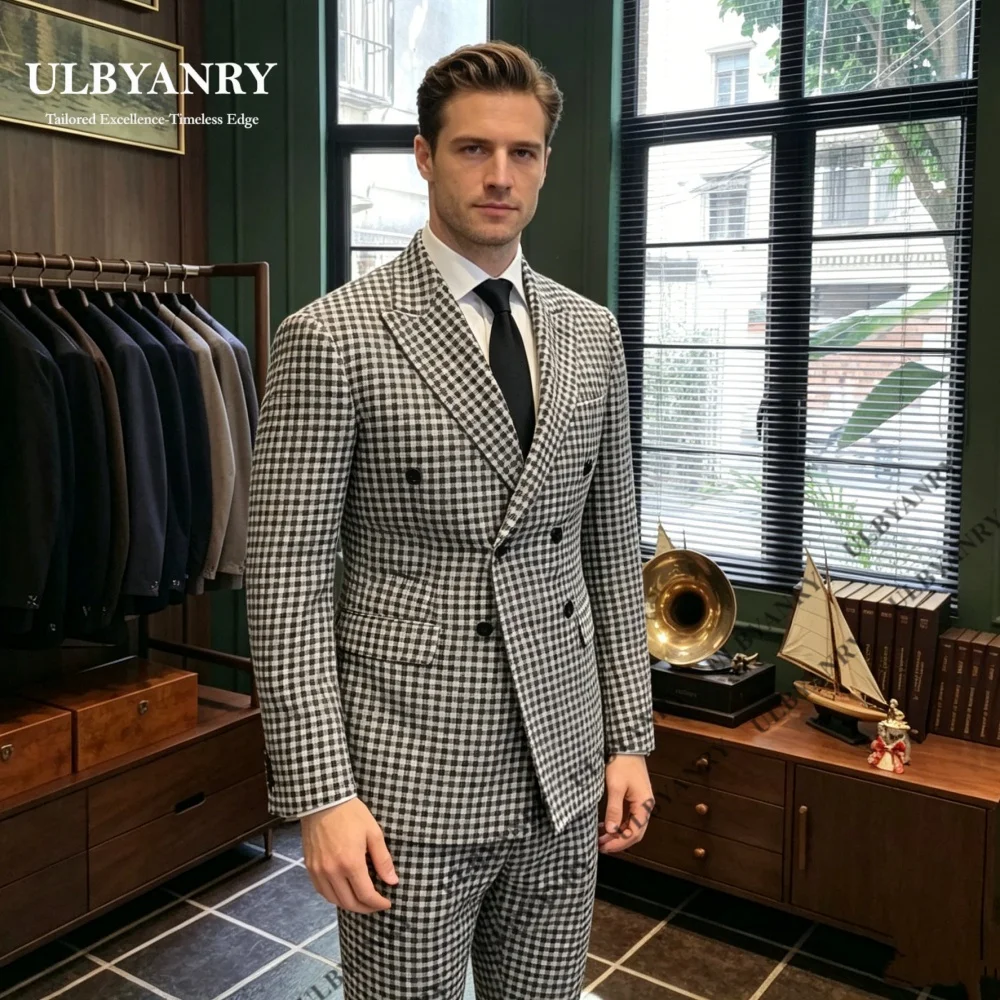 ULBYANRY Plaid Formal Business Suit Set for Men, Double Breasted Office Meeting Interview Tuxedo Jacket Pants XXS-7XL Big Tall
ULBYANRY Plaid Formal Business Suit Set for Men, Double Breasted Office Meeting Interview Tuxedo Jacket Pants XXS-7XL Big Tall