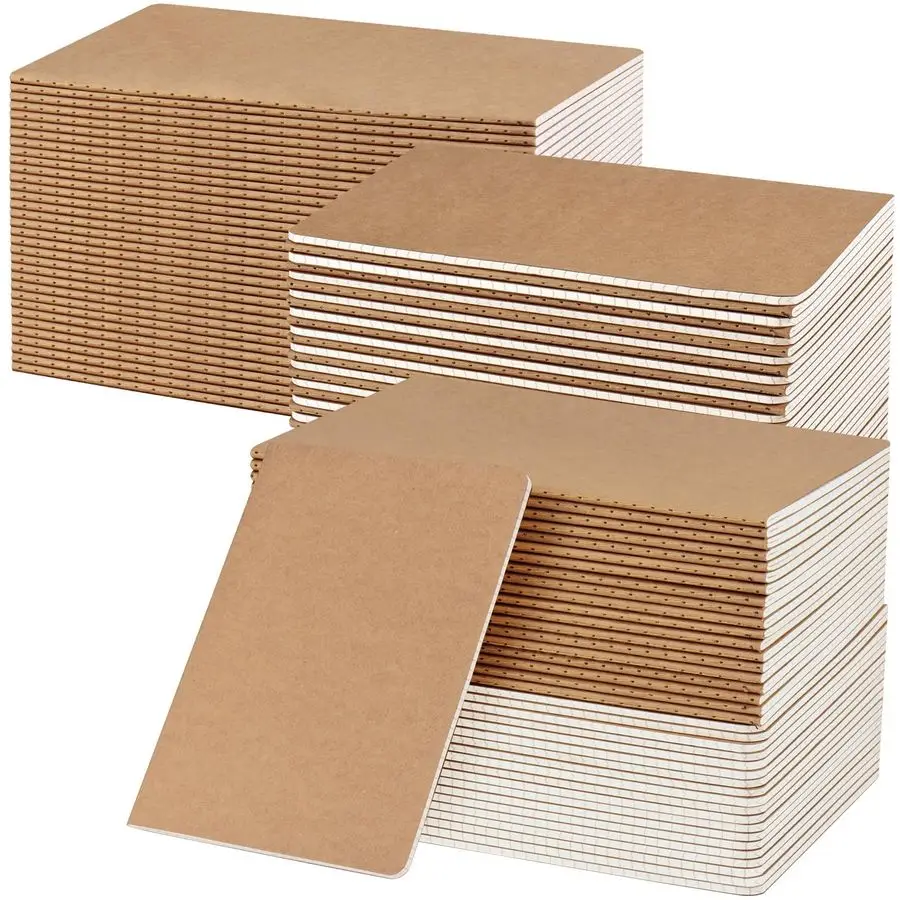 Набор из 100 тетрадей формата А5 из крафт-бумаги, 8,15x5,5 дюймов, с клетчатой бумагой, для ведения дневников, работы и записей.
Набор из 100 тетрадей формата А5 из крафт-бумаги, 8,15x5,5 дюймов, с клетчатой бумагой, для ведения дневников, работы и записей.