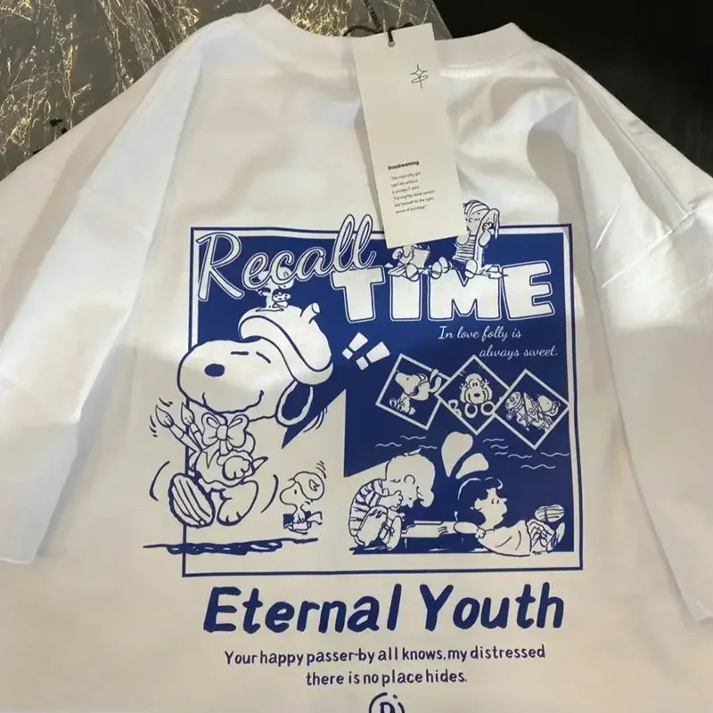 Snoopy Summer T-Shirt Student Male and Female Couple Top Undershirt Cartoon Cute Japanese Short Sleeve
Snoopy Summer T-Shirt Student Male and Female Couple Top Undershirt Cartoon Cute Japanese Short Sleeve