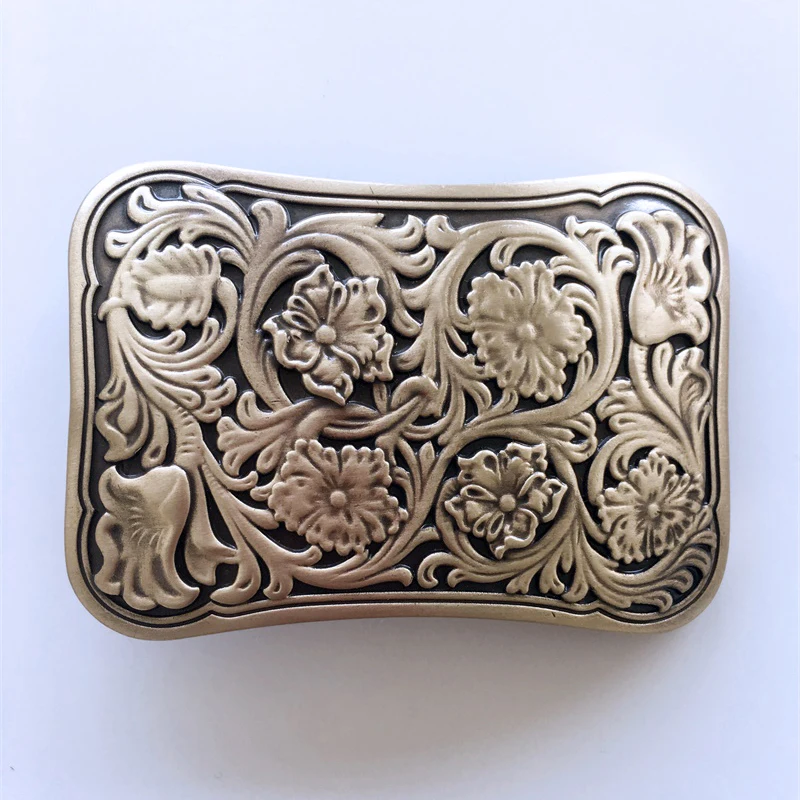 Western Flower Southwest Rectangle Solid Brass Belt Buckle BUCKLE-BS014
Western Flower Southwest Rectangle Solid Brass Belt Buckle BUCKLE-BS014