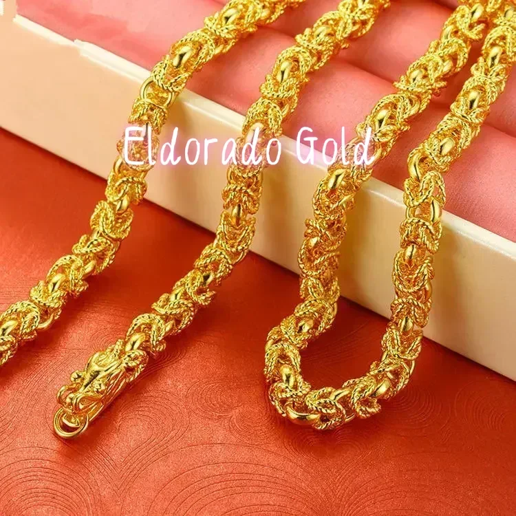 Золотое ожерелье Eldorado Gold 999 пробы, цепочка с круглыми бусинами, 18K, эффектная модная бижутерия, подарок для мужчин и женщин.
Золотое ожерелье Eldorado Gold 999 пробы, цепочка с круглыми бусинами, 18K, эффектная модная бижутерия, подарок для мужчин и женщин.