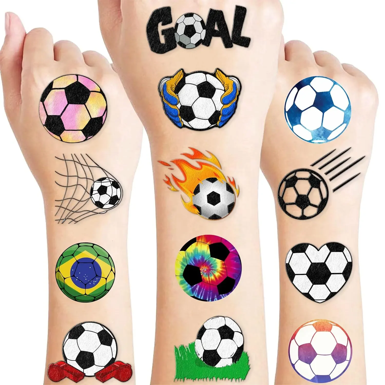 96pcs Soccer Pre-Cut Temporary Tattoos Birthday Party Decor Favors Supplies Sports Player Stickers Gifts For Boys Girls
96pcs Soccer Pre-Cut Temporary Tattoos Birthday Party Decor Favors Supplies Sports Player Stickers Gifts For Boys Girls