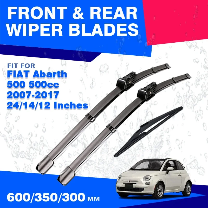For FIAT Abarth 500 500cc 2007-2017 Car Front & Rear Wiper Blades 24''14''12'' Window Windscreen Windshield HD Brushes Refills
For FIAT Abarth 500 500cc 2007-2017 Car Front & Rear Wiper Blades 24''14''12'' Window Windscreen Windshield HD Brushes Refills