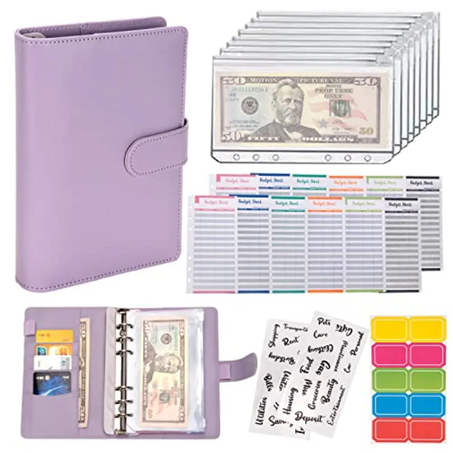 Budget Binder Cash Envelopes A6 Money Saving Binder with Zipper envelopes
Budget Binder Cash Envelopes A6 Money Saving Binder with Zipper envelopes