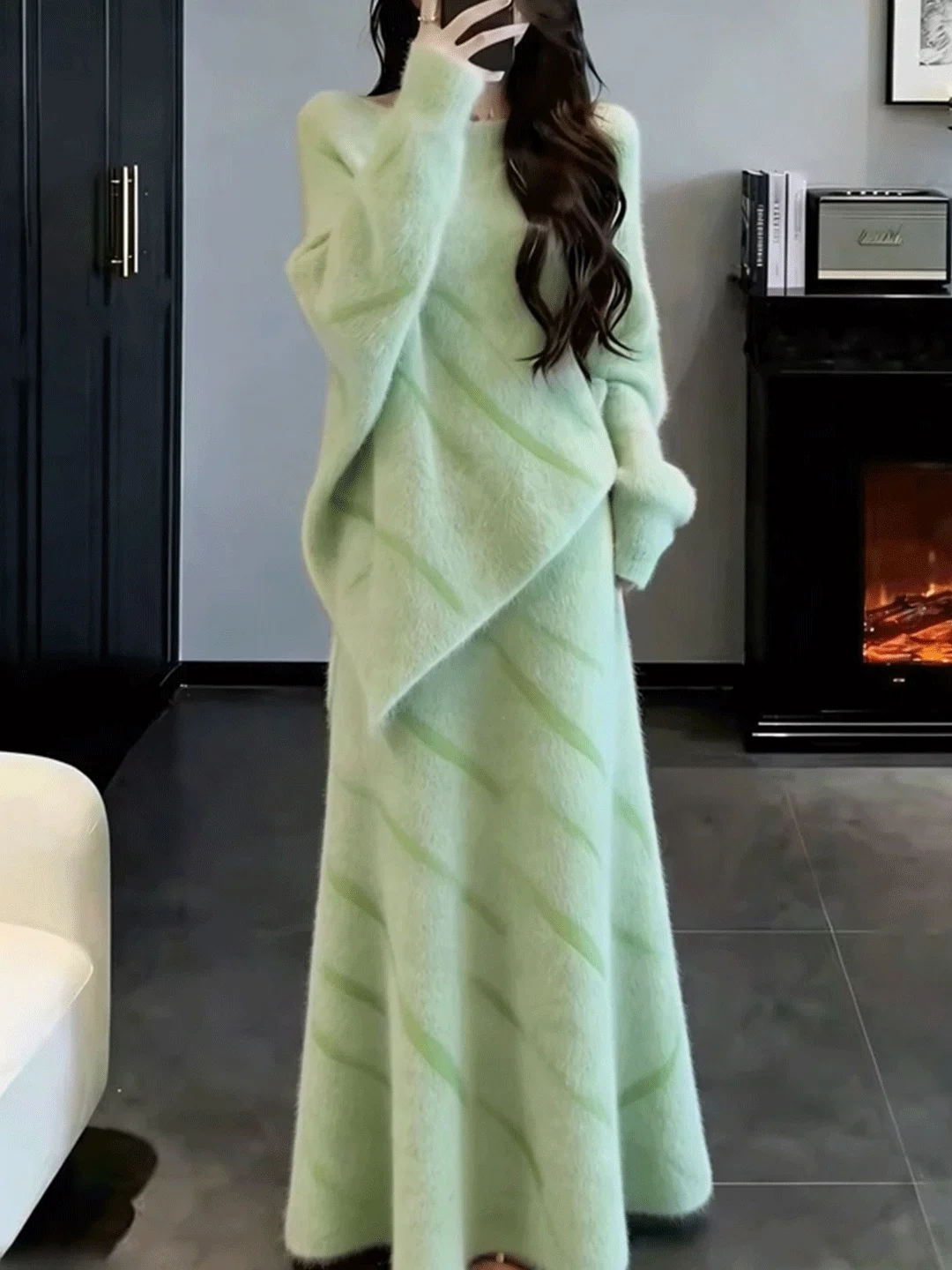 Cozy Lazy Knitted Set Women Winter Sweater Skirt Two Piece Set 2026 Super Popular Outfit Whole Set Long Sleeve round Neck
Cozy Lazy Knitted Set Women Winter Sweater Skirt Two Piece Set 2026 Super Popular Outfit Whole Set Long Sleeve round Neck