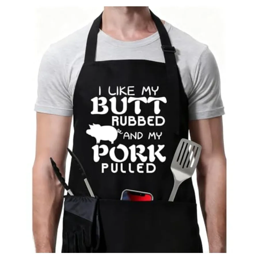 Funny BBQ Black Chef Aprons for Men, Grill Apron Adjustable Kitchen Cooking Aprons with Pocket Waterproof Oil Proof Valentine's
Funny BBQ Black Chef Aprons for Men, Grill Apron Adjustable Kitchen Cooking Aprons with Pocket Waterproof Oil Proof Valentine's