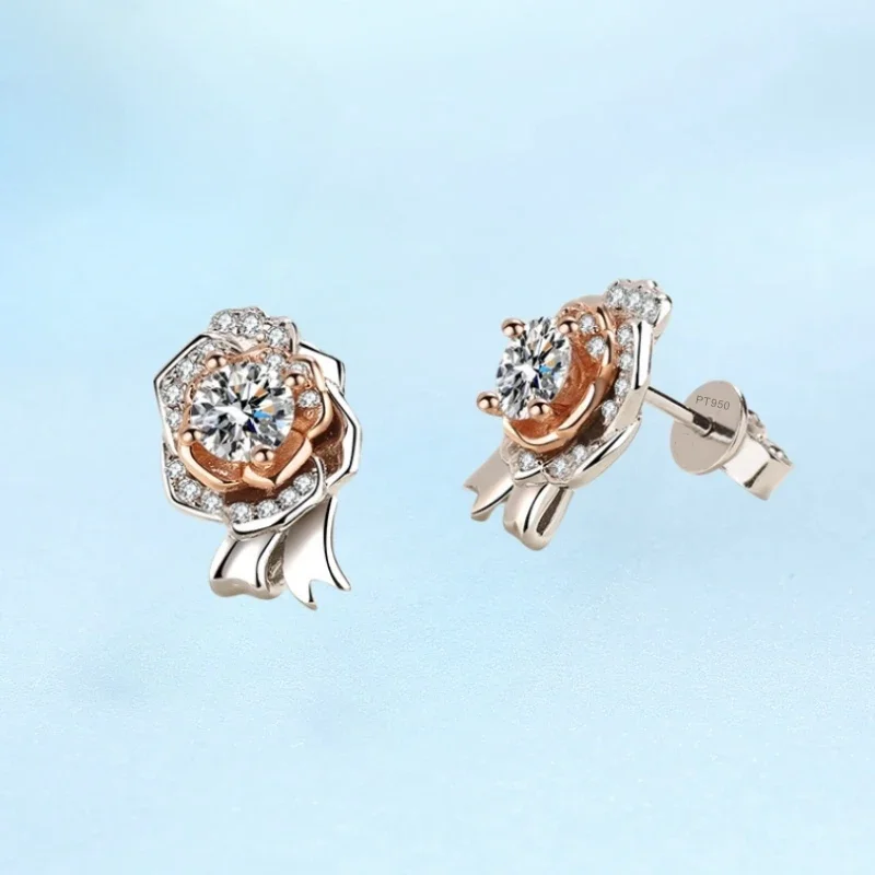 Wedding Party Daughter Fine Jewelry PT950 Platinum Stud Earrings for Women Moissanite Diamond 0.5/1ct Flower Girl Birthday Gift
Wedding Party Daughter Fine Jewelry PT950 Platinum Stud Earrings for Women Moissanite Diamond 0.5/1ct Flower Girl Birthday Gift