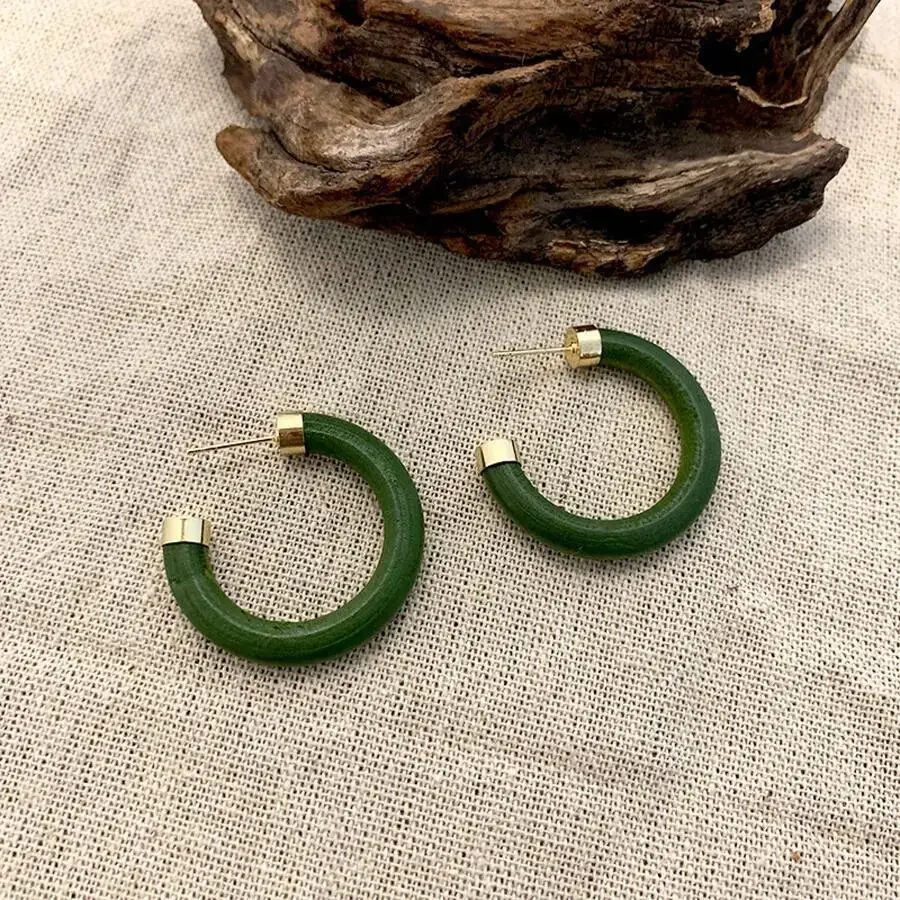 Vintage Wooden Round Hoop Earrings For Women
Vintage Wooden Round Hoop Earrings For Women
