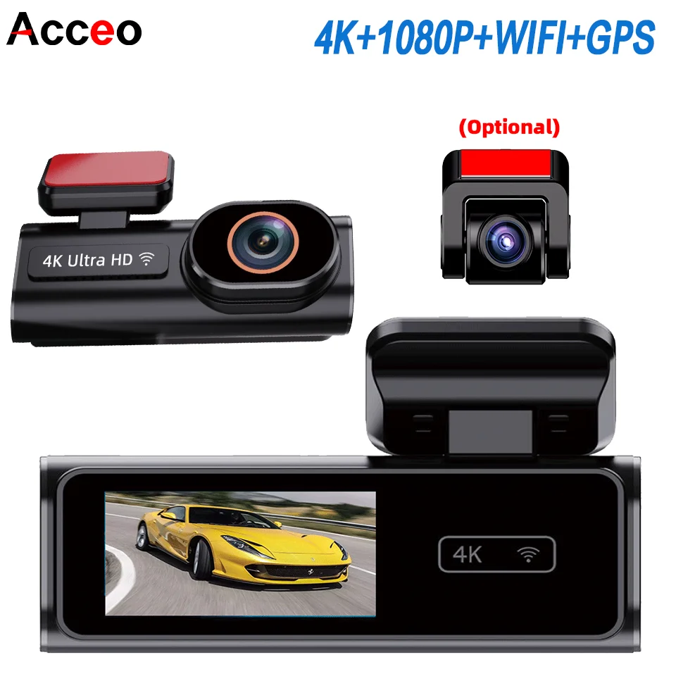 Dash Cam 4K HD Driving Recorder Optional 1080P Rear Camera GPS WIFI Night Vision 24 Hours Parking Monitoring G Sensor
Dash Cam 4K HD Driving Recorder Optional 1080P Rear Camera GPS WIFI Night Vision 24 Hours Parking Monitoring G Sensor