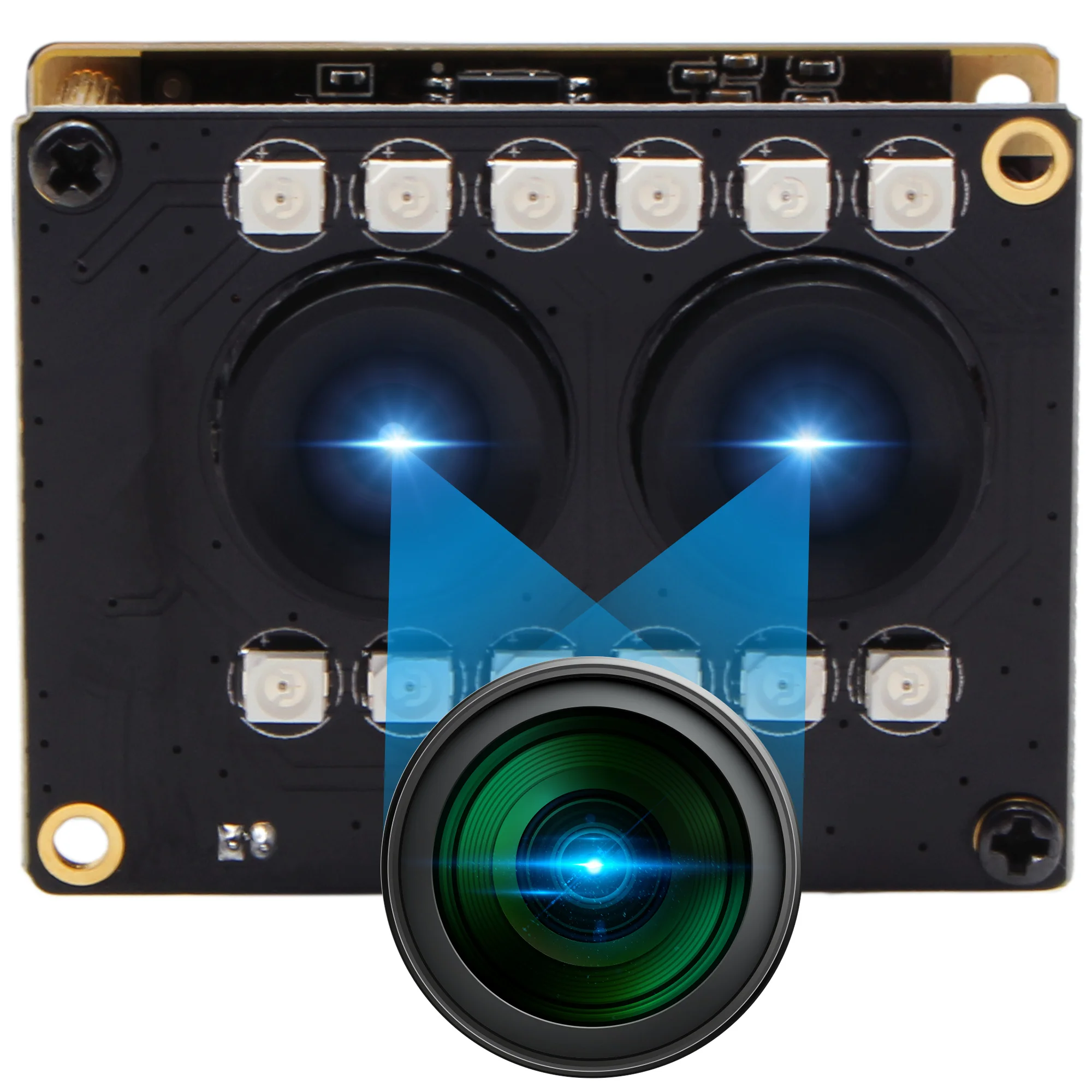 2MP 1080P WDR AR0230 Stereo Dual Lens Camera Module USB With 850nm IR LED Infrared Night Vision Camera for Face Recognition
2MP 1080P WDR AR0230 Stereo Dual Lens Camera Module USB With 850nm IR LED Infrared Night Vision Camera for Face Recognition