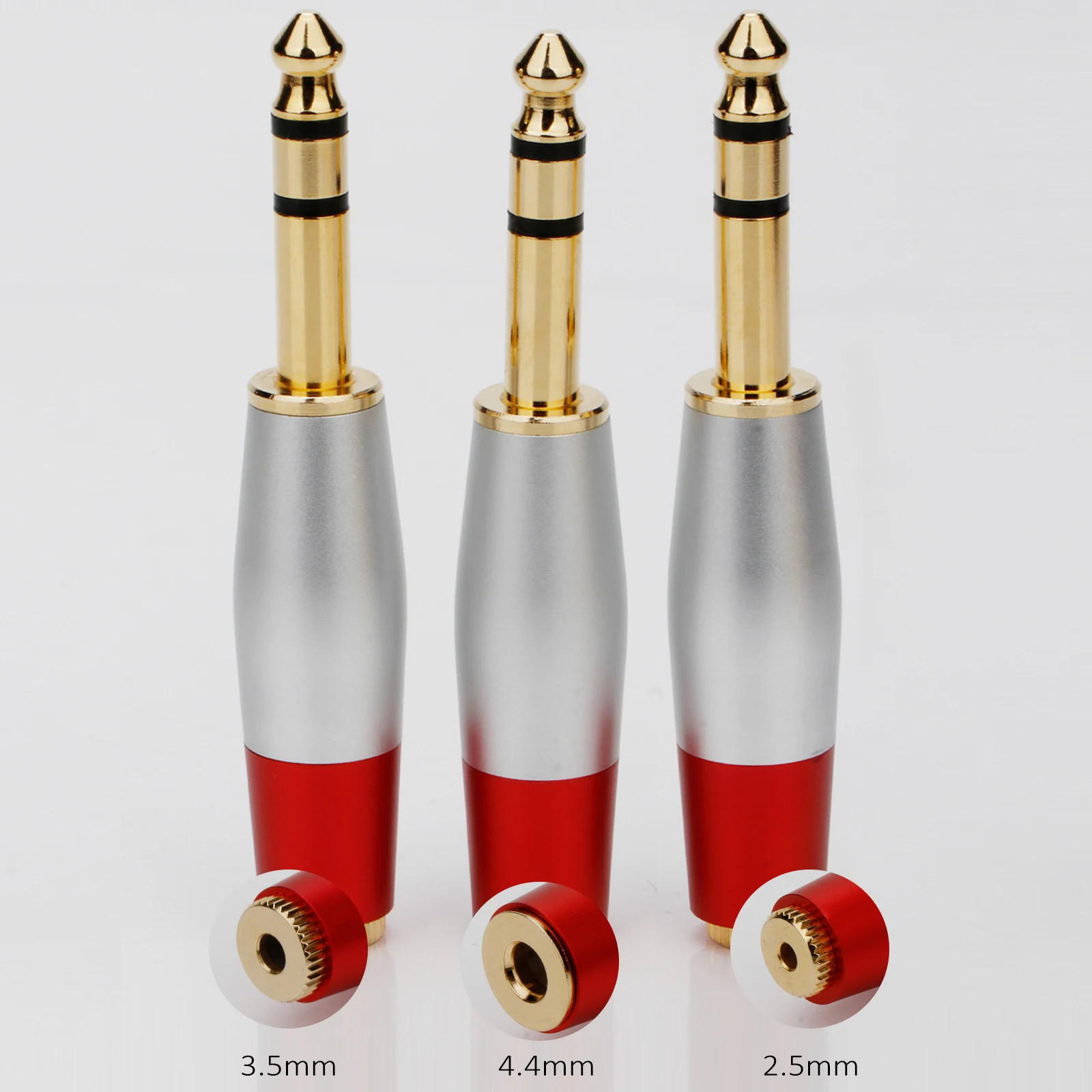 HIFI 6.35mm to 4.4 3.5 2.5mm female adaptors Headset Plug Stright 3.5MM 4.4MM 2.5MM TO 6.35mm Headphone
HIFI 6.35mm to 4.4 3.5 2.5mm female adaptors Headset Plug Stright 3.5MM 4.4MM 2.5MM TO 6.35mm Headphone
