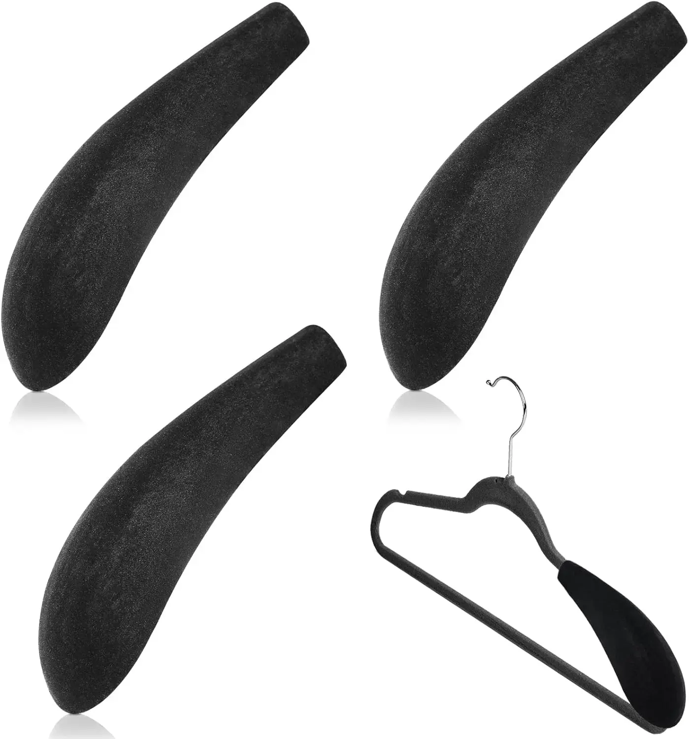 8 Velvet Hanger Shoulder Pads, Black Form Shaper Protectors for Coats Sweaters, 0.21in Thick
8 Velvet Hanger Shoulder Pads, Black Form Shaper Protectors for Coats Sweaters, 0.21in Thick