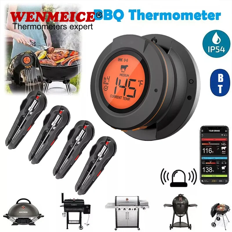 WENMEICE Bluetooth Thermometer Digital Sensor For High 500℃ Oven Grill Barbecue Meat Meat BBQ Cooking Kitchen Accessories Tools
WENMEICE Bluetooth Thermometer Digital Sensor For High 500℃ Oven Grill Barbecue Meat Meat BBQ Cooking Kitchen Accessories Tools