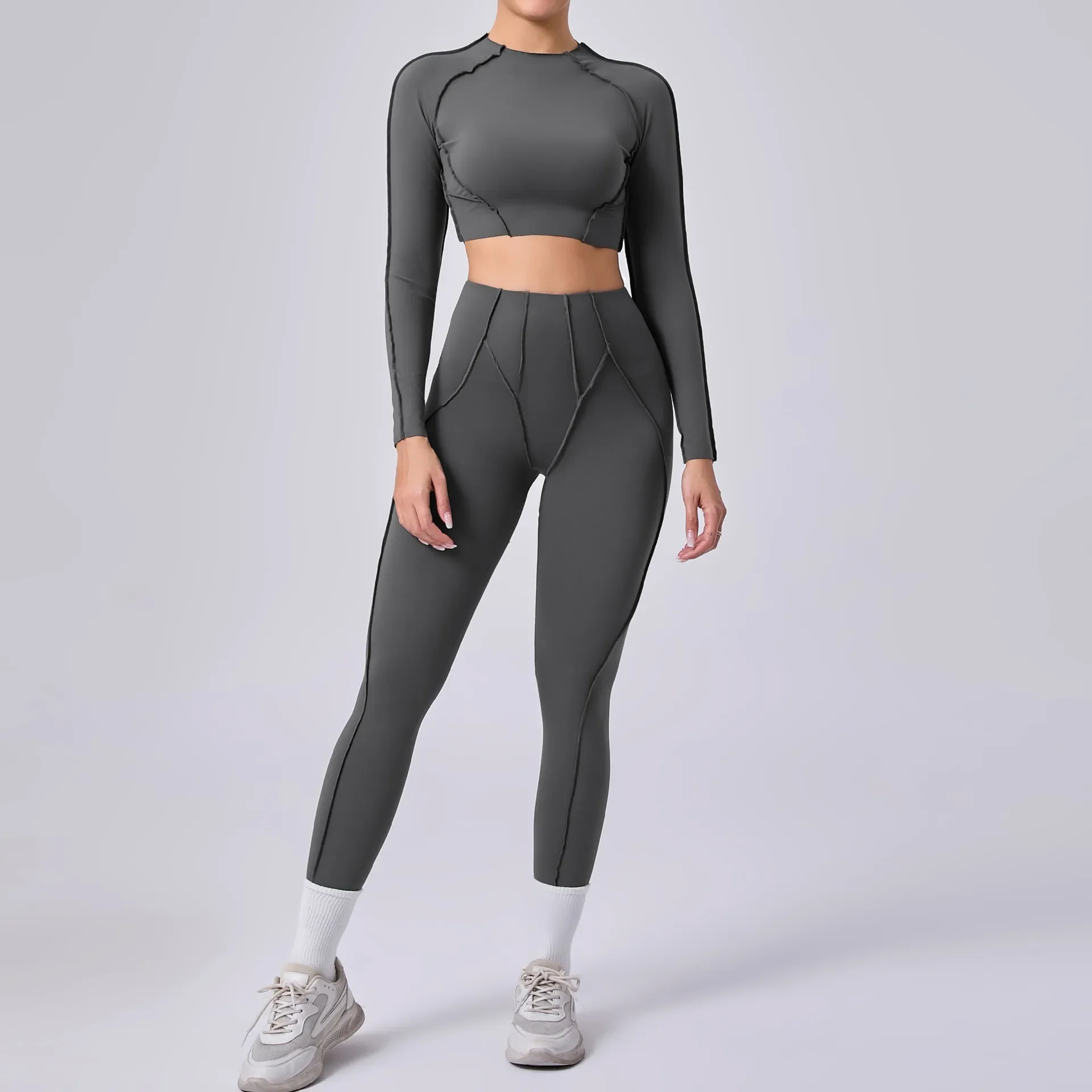 2PCS Yoga Set Women Workout Legging Athletic Suit Long Sleeve Crop Tops Shirt Gym Push Up Fitness Pant Sports Active Wear
2PCS Yoga Set Women Workout Legging Athletic Suit Long Sleeve Crop Tops Shirt Gym Push Up Fitness Pant Sports Active Wear