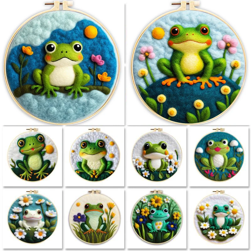 GATYZTORY DIY Wool Felting Painting Frog Animal Art Kit With Frame Handmade Needle Felting Painting Set For Adults Home Decor
GATYZTORY DIY Wool Felting Painting Frog Animal Art Kit With Frame Handmade Needle Felting Painting Set For Adults Home Decor