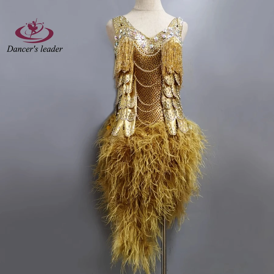 Latin dance Dress Custom Super Flash Armor Diamond Fluff Tail Rumba Chacha Samba Adult Stage Professional Clothing
Latin dance Dress Custom Super Flash Armor Diamond Fluff Tail Rumba Chacha Samba Adult Stage Professional Clothing
