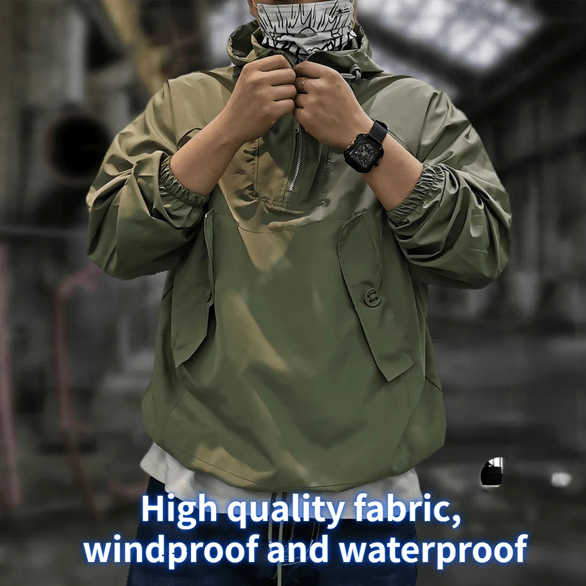 Pullover Workwear Windbreaker Bad Weather Sweater Hooded Protective Coat Men's Jacket Solid Hoodies Men Clothing Streetwear
Pullover Workwear Windbreaker Bad Weather Sweater Hooded Protective Coat Men's Jacket Solid Hoodies Men Clothing Streetwear