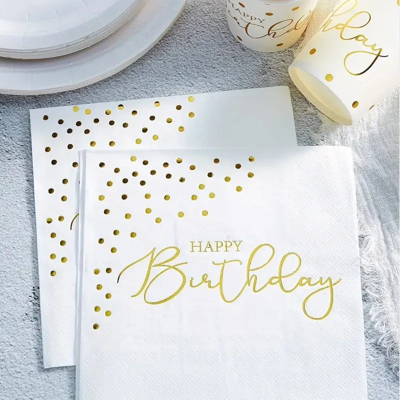 100pc/set Disposable Party Tissues Square Tissues 33*33CM Gilded Birthday Party Modern Simple Tableware Create Atmosphere
100pc/set Disposable Party Tissues Square Tissues 33*33CM Gilded Birthday Party Modern Simple Tableware Create Atmosphere