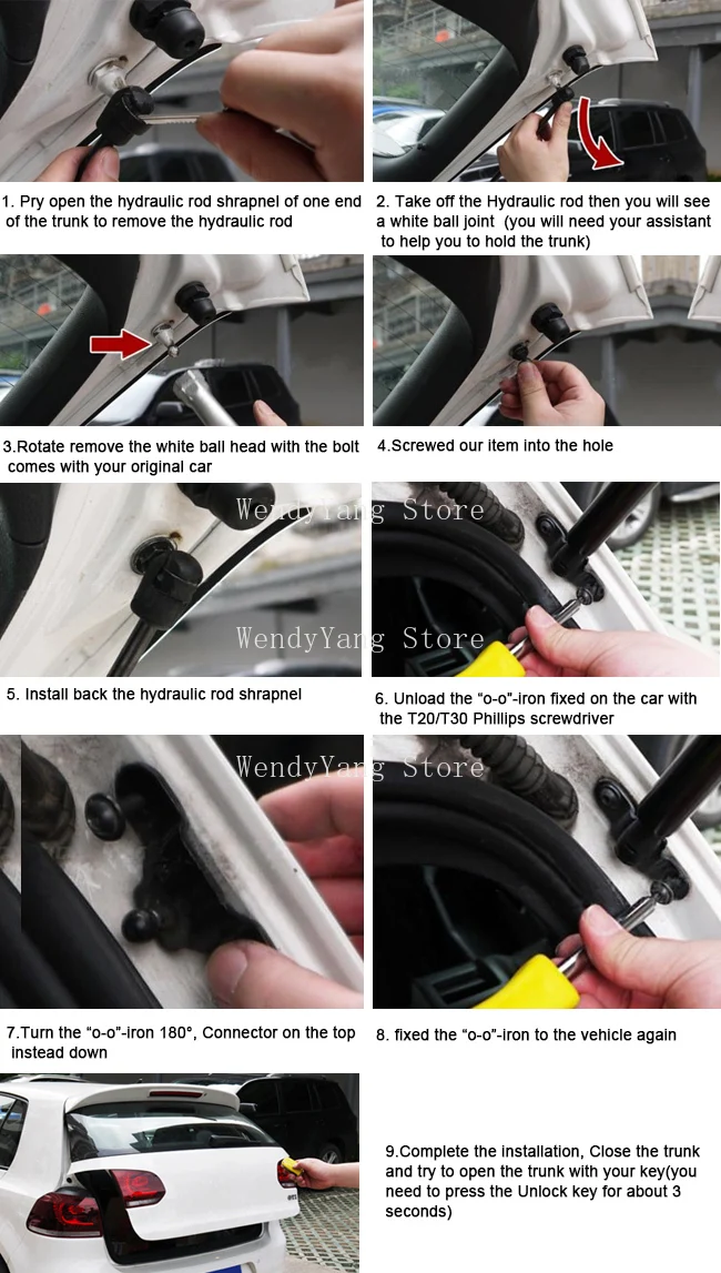 Простая установка, 2X кронштейна багажника, винтовая крышка, автоматически преобразованный гидравлический стержень, разъем для VW Golf 6 GTI R20 Jetta
Простая установка, 2X кронштейна багажника, винтовая крышка, автоматически преобразованный гидравлический стержень, разъем для VW Golf 6 GTI R20 Jetta