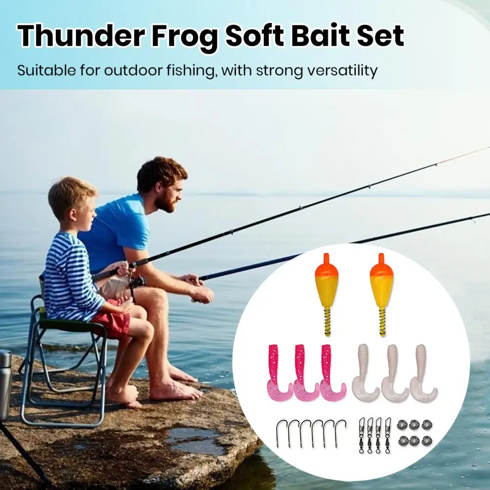 25Pcs Beginner Fishing Kit with Curly Bait Swivel Fishing Float Metal Barbed Hook Sinker Freshwater Fishing Accessories
25Pcs Beginner Fishing Kit with Curly Bait Swivel Fishing Float Metal Barbed Hook Sinker Freshwater Fishing Accessories